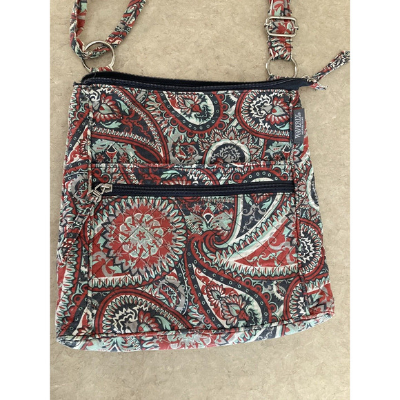 Waverly Inspirations Crossbody Bag Purse Versatile Hipster Pack Paisley Quilted - Picture 1 of 13